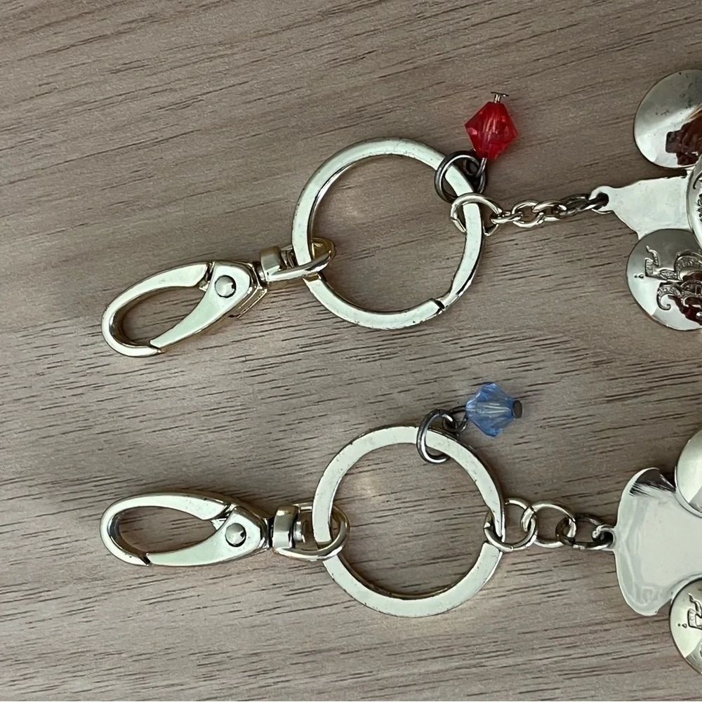 TOKYO DISNEY Mickey Mouse and Minnie Matching Train Handle Keychains Blu…